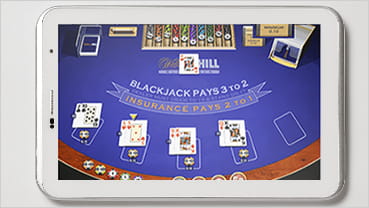 Juego de blackjack en William Hill móvil