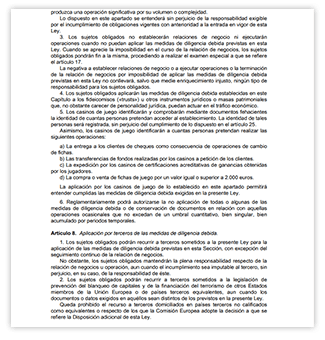 Extracto del capítulo II, Sección 1.ª, Art. 7, Inc. 5. de la ley 10/2010