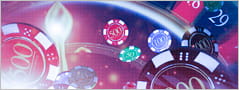 Fichas de casino de distinto valor que representan todo a lo que puedes jugar en el casino YAASS Casino.