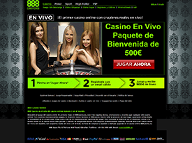 Ruleta en directo de 888casino.